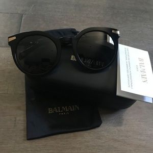 Balmain Black Sunglasses 52mm (w/ case and cards)